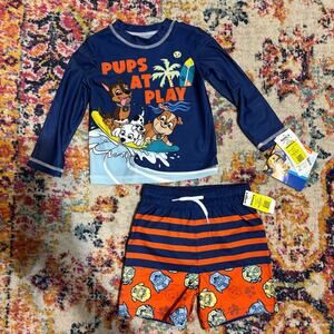 Nickelodeon Kids Swim Rashguard - Navy and Orange